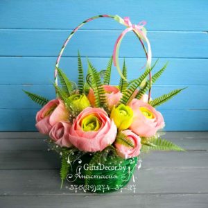 Корзинка из конфет “С любовью и нежностью”