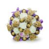 Buket iz 9 mishek s Ferrero Rocher fioletovyy